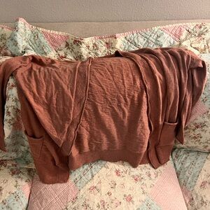 Rust Cardigan Sweater